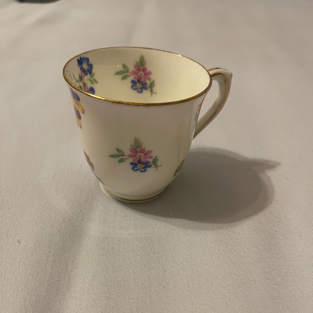 Floral Porcelain‎ Teacup with Gold Trim